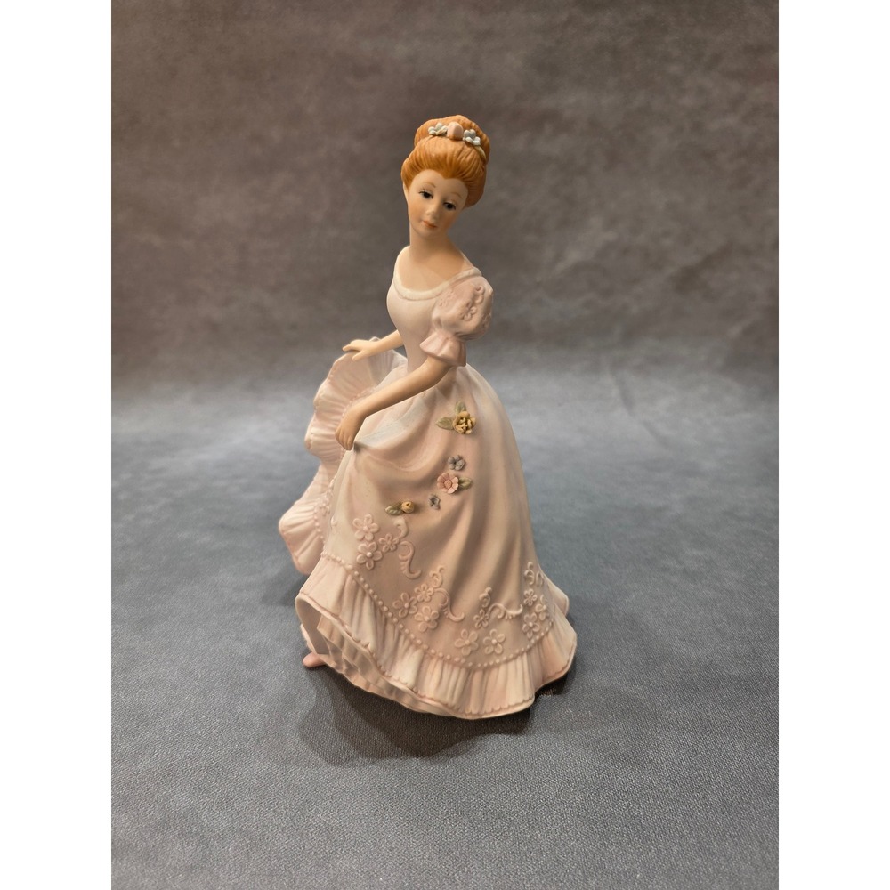 Homco Masterpiece Porcelain Lady Caroline‎ Figurine 1993 Pink Dress Vintage
